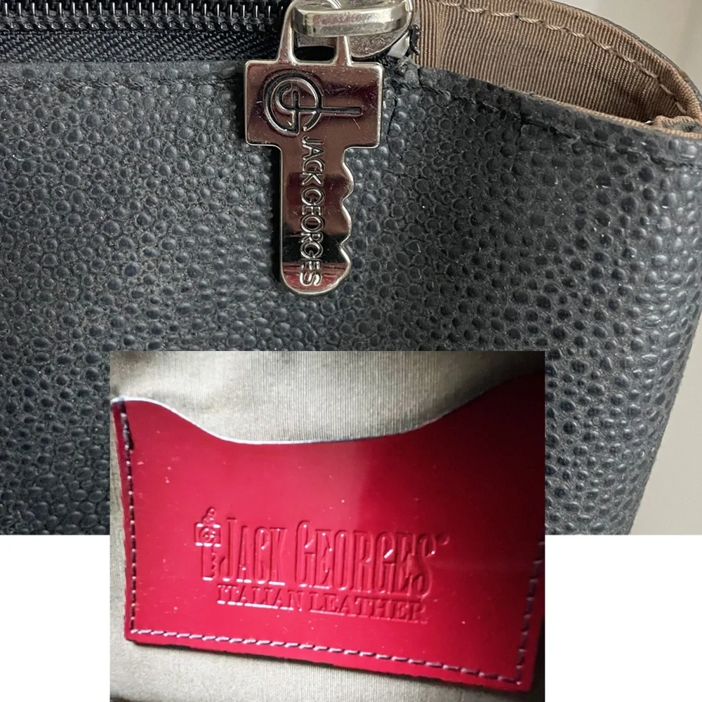 Jack Georges Bag Milano Madison Avenue Business Tote Computer * Damaged Straps *